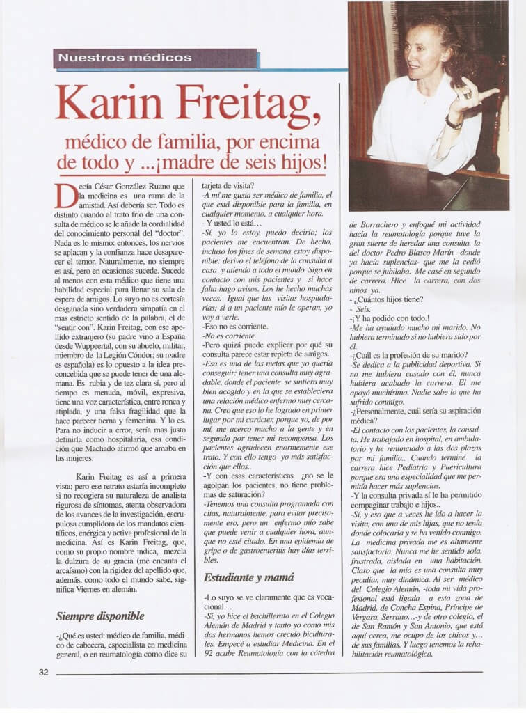 Conocer a la Dra. Karin Freitag